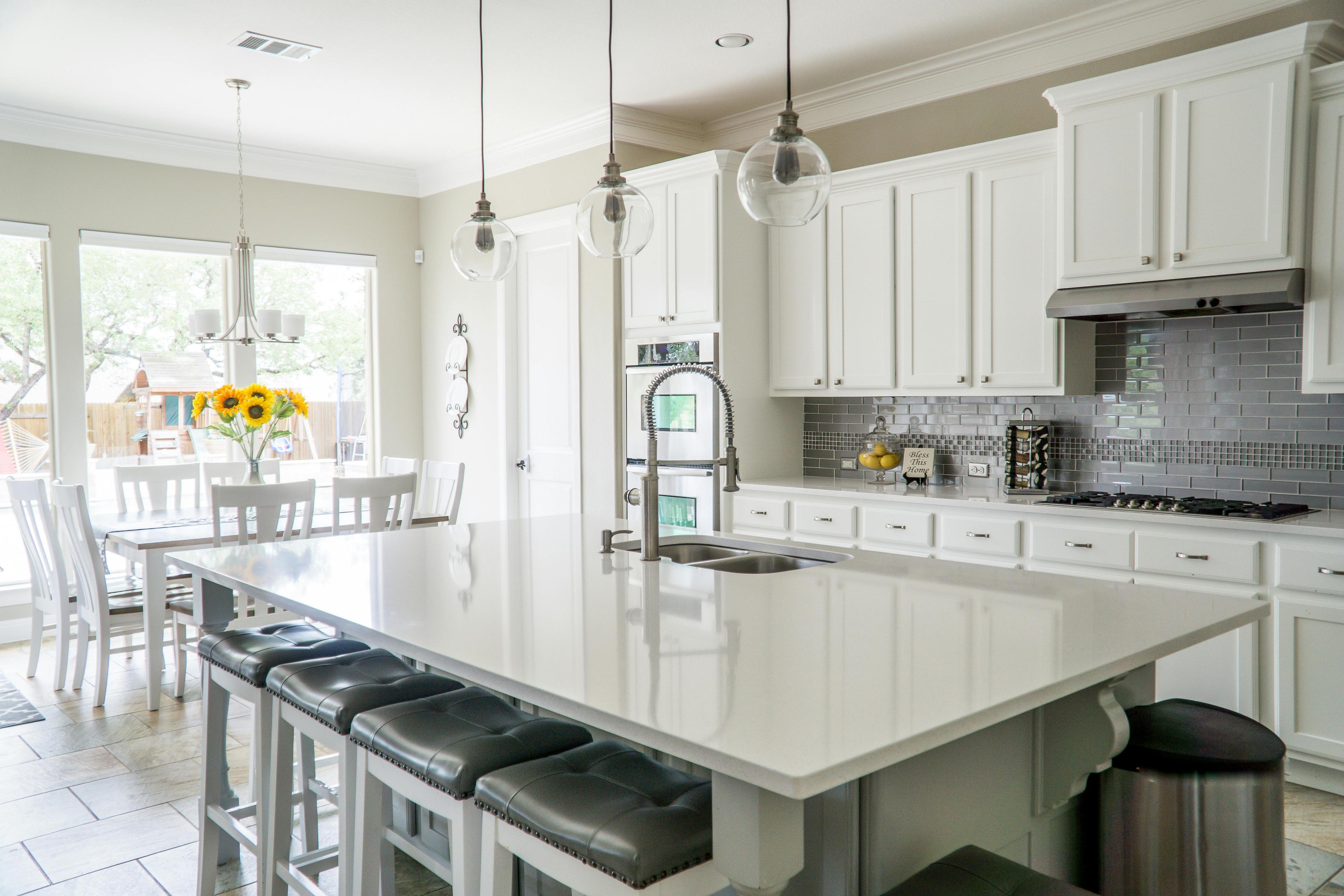 Premium island modular kitchen with quartz counter, Sector 56 Gurugram